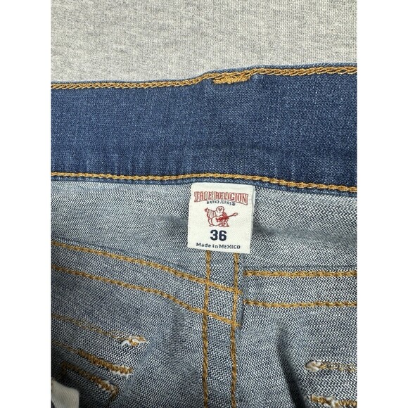 True Religion Section Skinny Flap Pocket Men’s Blue Jeans Size *ALTERED 36x26 - Picture 2 of 8